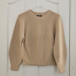 Uniqlo Beige Cotton Knit Top